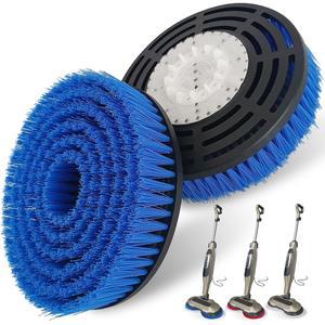 상어 스팀 걸레 패드용 업그레이드된 패드 교체 브러시 헤드 2팩 S7001 | 전문 청소 및 연마 S8201/S7000 시리즈와 호환 깊은 청소용 하드 플로어용 (파란색)