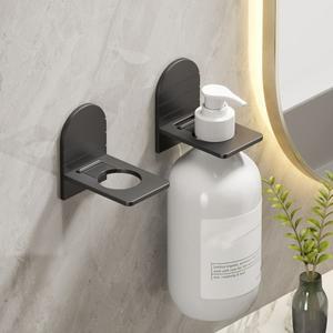 라포식 금속 비누 병 거치대  접착 샤워 젤 행어 휴대용 샴푸 세제 선반 액체 벽 클립