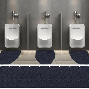 남성 욕실용 베이시마 소변 매트 12팩 세척 가능한 벌크 고무 바닥 매트, 화장실 광고용 논슬립 일회용 패드, 룸용 17.5인치 x 20.5인치, 다크 그레이