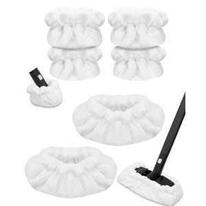 듀프레이 깔끔한 스팀 클리너와 호환되는 6팩 클리너 부착물 및 맥컬록 2개 큰 직사각형 + 4개 작은 삼각형 보닛 재사용 가능한 극세사 걸레 패드 액세서리