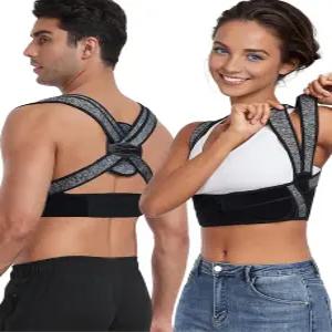 여성 남성용 엔트라 자세 교정기 BI-스트랩 백 스트레이트너 - 대나무 섬유 등 보조 즉각적인 상허리
