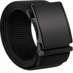 남성용 차오렌 나일론 래칫 벨트 - 캐주얼 골프 웹 남성 자동 조절 버클 핏 청바지