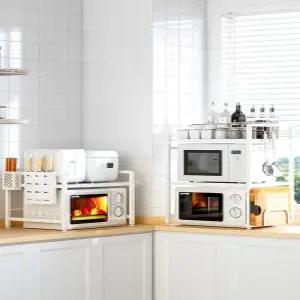 전자레인지 슬라이딩 밥솥레일 브래킷 수납 철제 선반