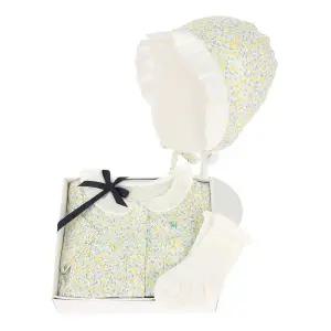 갤러리아 (백일,임신,출산)YE)말랑플라워세트우주복+아이보리컬러골지양말