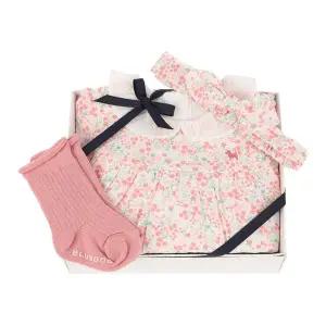 갤러리아 (임신,조카,돌,백일)PK)로맨틱세트바디수트+핑크컬러골지양말 2종