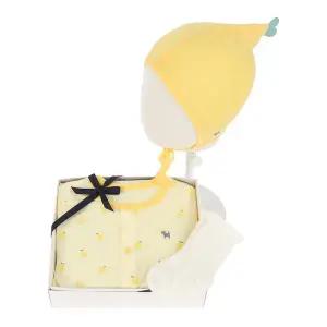 갤러리아 (임신,조카,백일)YE)레몬모달세트바디수트+아이보리컬러골지양말