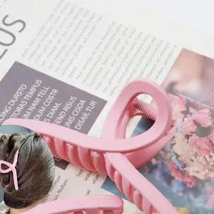 여성 올림머리핀 숱 많은머리 집게핀 헤어핀 핑크1P