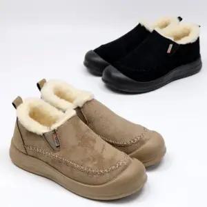 [제이시]제이시 발볼 넓은 겨울 털단화 3cm 방한 부츠 B135