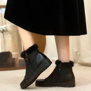 [제이시]제이시 발편한 여성 방한 털 부츠 통굽 털신발B129