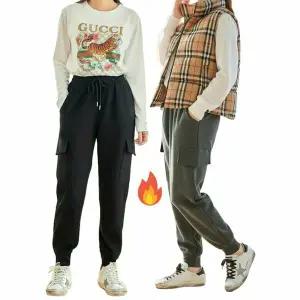 [하프클럽/제니유]벨밍크 여성 융 기모 방한 카고 조거 겨울 바지 빅사이즈