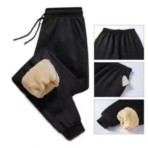 포근 양털 남성 털 밴딩 조거형 겨울 바지 양털기모 방한 츄리닝 밑단 조거 기모 안감