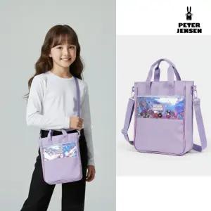 [백화점출고] 피터젠슨 신발 주머니 여아 바이올렛 유니콘 프리즘 신주머니 스팽글 탈부착 스트랩 손잡이