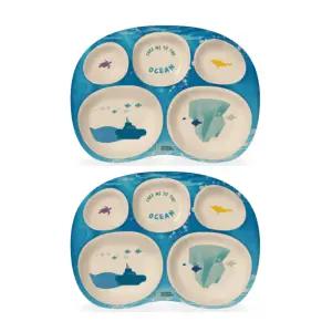 릴팡 단단한 어린이 식기 식판 유아식 준비물 X 2개