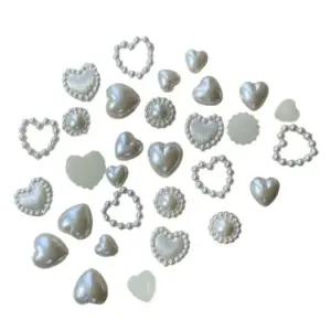 진주 네일 반진주 하트 웨딩 언포일 파츠 장식 (WFKANFL)