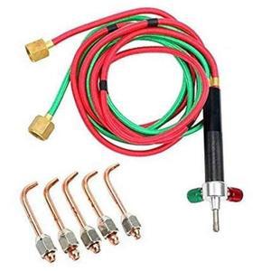 야에텍 주얼리 마이크로 미니 소형 토치 용접 납땜 건 횃불 키트, 산소 실린더, 호스용 팁 5개 포함 - 주얼리용 아세틸렌