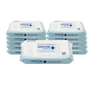 동아 라피자임 플러스 와입스 의료기기 효소세정티슈 캡형 50매 10개