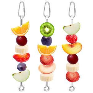 복스겟 3개 케이지용 새 사료 홀더 앵무새 꼬치 매달기 채소 코카티엘 버기 마 작은 동물 사료용 스테인리