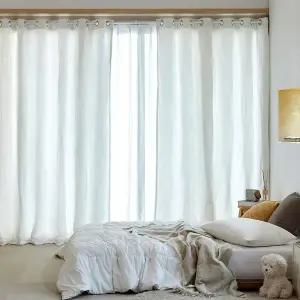 모던하우스 3도씨 피치스킨 바람막이 패딩커튼 아일렛형 150x240 아이보리 1P