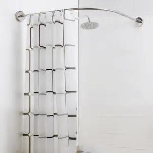 욕실커튼봉 ㄱ자 샤워커튼봉 길이조절 화장실커튼봉 무타공 코너 칸막이 모서리 옷걸이봉 스테