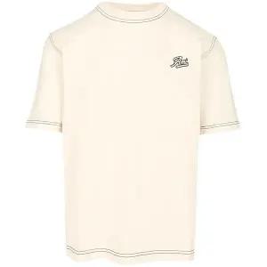 [아미][명품] 아미 25SS 시그니처 로고 자수 티셔츠 화이트크림 HTS029 JE0118