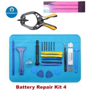 전문 전화 수리 도구 키트 LCD 화면 열기 펜치 스크루 드라이버 흡입 컵 절연 패드 iphone 호환 호환 호환
