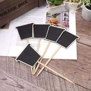 원목 블랙 이름표 인테리어 사각판 화분 디자인 소품 양면 활용