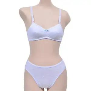 발랄한 디자인 면 주니어 A컵 브라팬티세트 WFIPU76