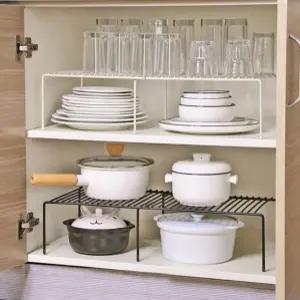 길이조절 정리대 화이트 선반 양념통 싱크대 상부장 선반 주방 하부장 정리 수납 슬라이딩 씽크대