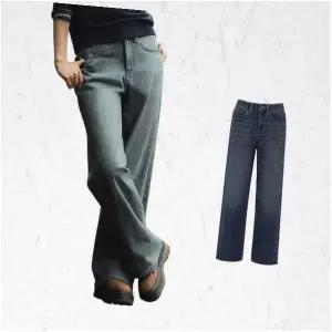 폴햄여성 컴포트 기모 와이드핏 데님 팬츠PHF4DP2039 368419