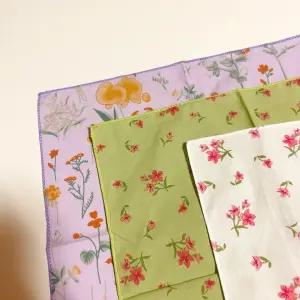 잇템 레트로 인기 손수건 순면 여성 꽃무늬