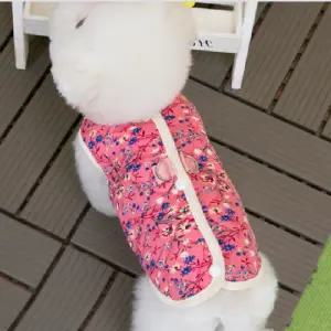 강아지옷 강아지 기모 누빔 패딩조끼 산책 방한 외투 댕댕이 겨울옷