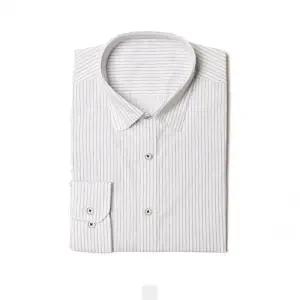 [하프클럽/]화이트 스트라이프 남자정장셔츠