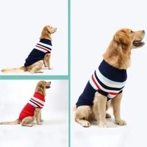 강아지 니트 겨울옷 스트라이프 16 in 20 애견 강아지옷 외출용 의류 보온 스웨터