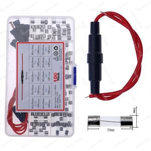 5pcs 5x20mm 퓨즈 홀더 나사  16AWG 와이어 100pcs 고속 블로우 유리관 모듬 키트 12V-250V