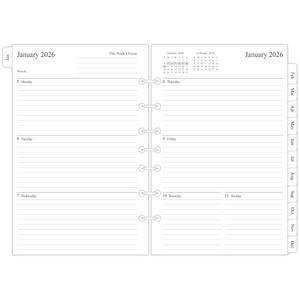최신 또는 2026 및 월간 플래너 리필, 5-1/2