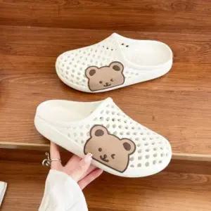 은창쿨 통풍 사이드 곰돌이 슬리퍼 여성 실내슬리퍼 남성 실내화 사무실 봄 여름 가을 겨울 실내 욕실 욕