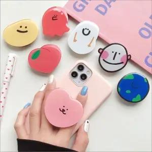 16컬러 캐릭터 스마트톡 스티커 스마트폰 거치 아이폰톡 폰꾸미기 (WFKCFFO)