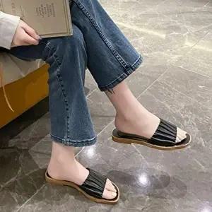 [엄지척]여자 인기 여름 예쁜 주름 감성 슬리퍼 야외 샌들 발