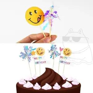 케이크 장식 토퍼 기념일 생일 파티 꽂이 데코 만들기 (WFKD3RA)