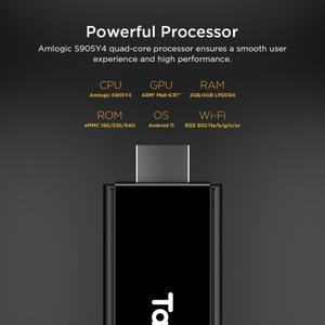 Tanix TX9 미니 TV 스틱 Amlogic S905Y4 4K  HD 안드로이드 호환 박스 2.4G  5G 듀얼 밴드 와이파이 2G 16G