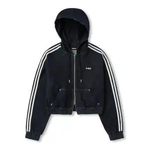 [널디](대전신세계)우먼스 데님 후디 트랙 탑 네이비 PNEF24TR0716