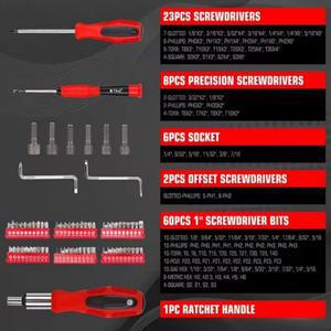 100PCS 드라이버 조합 세트 가정호환  100피스 정밀 마그네틱 자석 도구 세트 호환