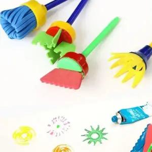 미술 도구 미니 EVA 빗자루 도장 4종 꾸미기 재료 소품 작품용 아이디어 (WFKD83Q)