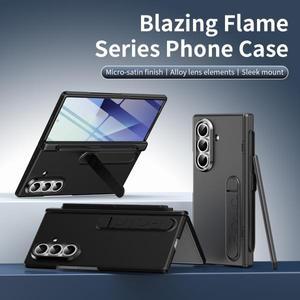 삼성 갤럭시 Z 폴드 7 6 5 4 3 힌지 브래킷 폰 케이스 외부 스크린 글라스 보호 필름 S 펜 슬롯 충격 방지