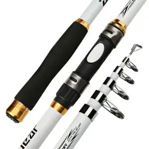 고품질 랭크업 입문용 휴대용 민물 원투 루어 낚싯대 화이트 (WFKDVZC)