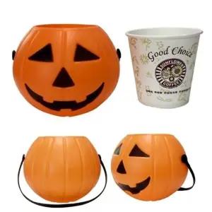 할로윈 사탕 수거 바구니 호박 파티 소품 축제 장식용 (WFKDC5O)