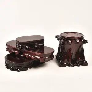 수석받침대 장식 원목 불상 전시대 기석 소형 황동 크리스털