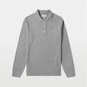 메종키츠네 트리컬러 폭스 패치 남녀공용 폴로 티셔츠 CM00200KJ7002 GRM