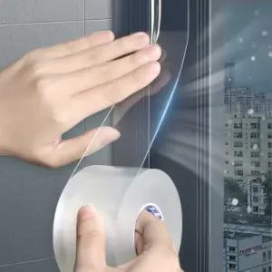 방문 현관문 샷시 테이프 창문 방풍 제로 창틀바람막이 문틈막이 투명 샤시바람막이 무풍 50mm 70mm