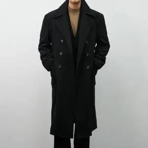 [옷자락]남성 겨울 캐시미어 더블 버튼 투포켓 울 롱코트
